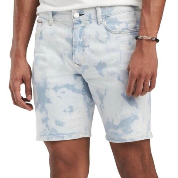 Tommy Hilfiger Other - TOMMY HILFIGER Denim Mens Blue Bleached Straight Stretch Denim Jean Shorts US 36